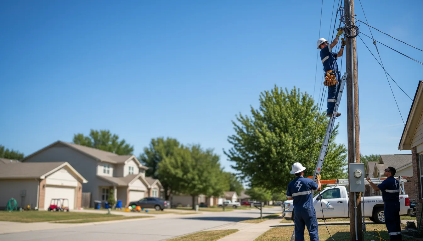 Residential electrician providing installation services in Custer City, OK
